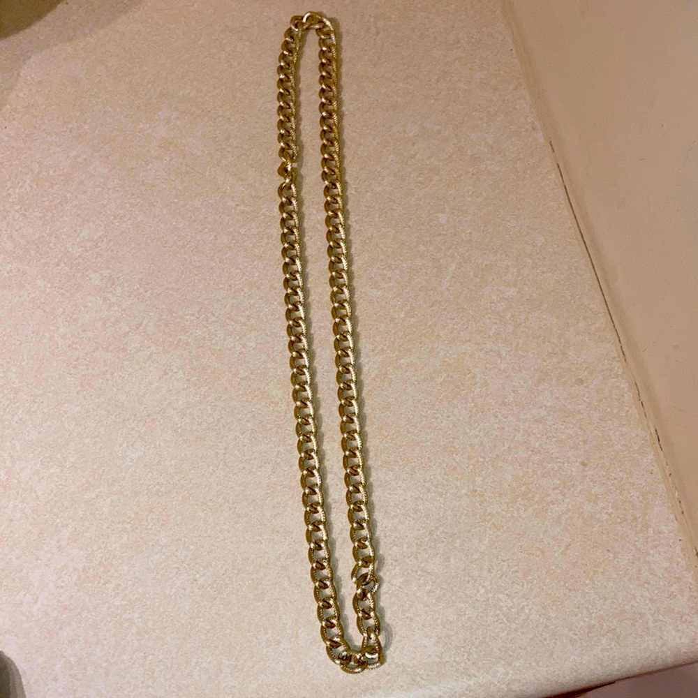 Long gold faux chain